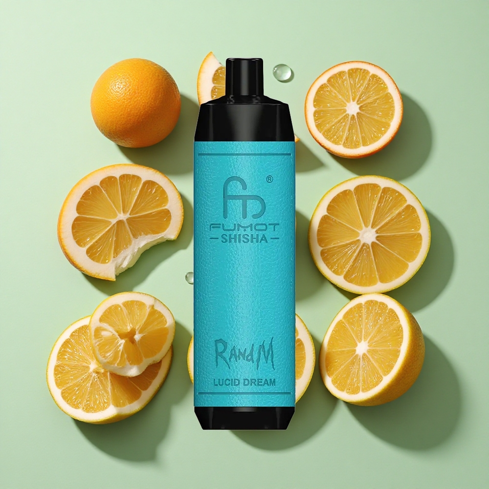 RandM Fumot Shisha 10000 Puffs Klar Drøm engros Norge LED-Indikator Type-C-Port