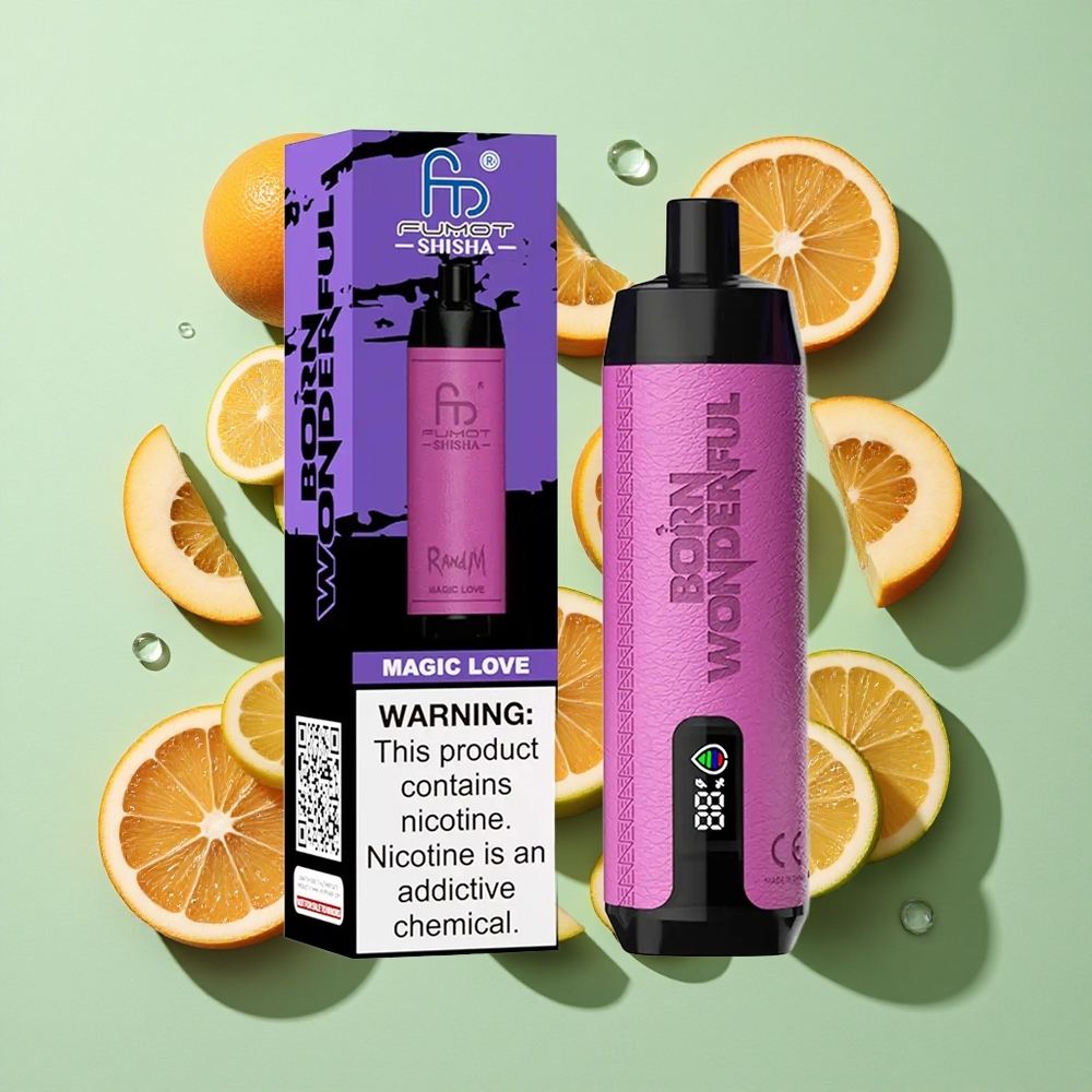 RandM Fumot Shisha 10000 Puffs Magisk Kjærlighet engros Norge LED-Indikator 18ml Fylt e-væske