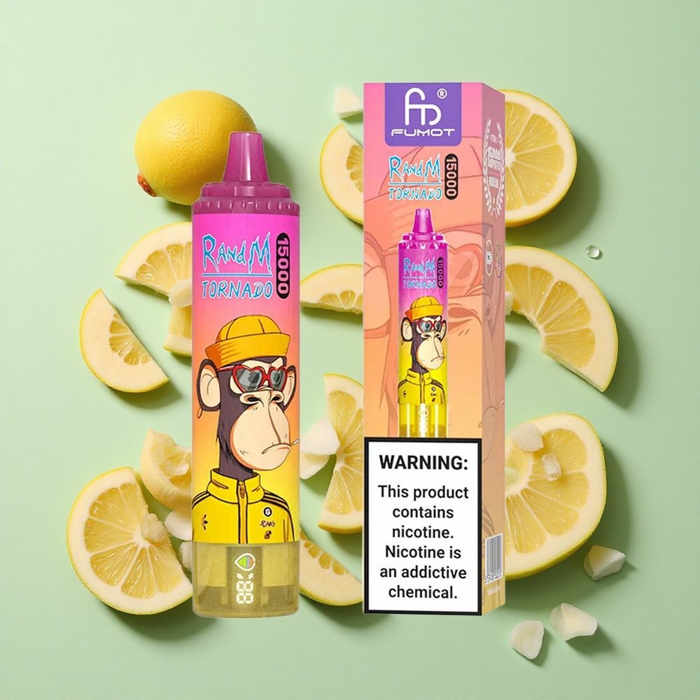 RandM Fumot Tornado 15000 Puffs Bananis Engros Norge 25ml LCD