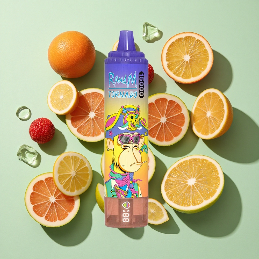 RandM Fumot Tornado 15000 Puffs Cola Is engros Norge 25ml LCD Skjerm