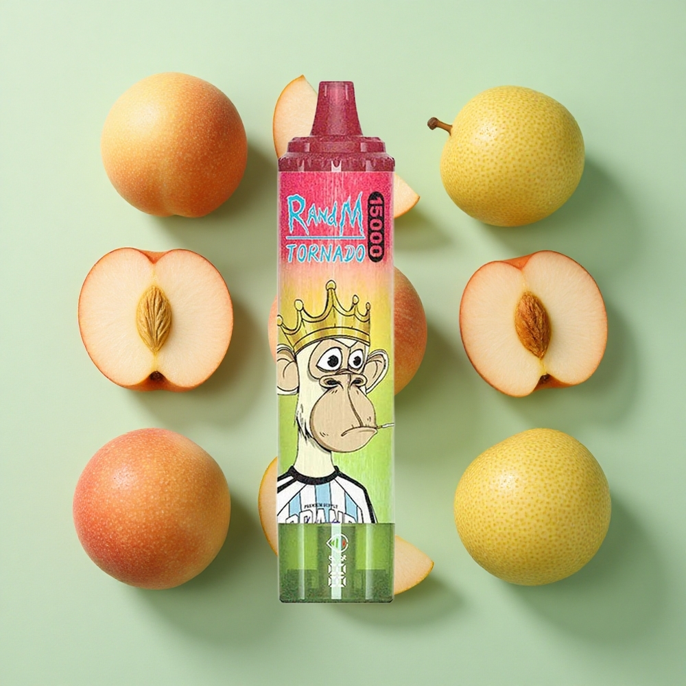 RandM Fumot Tornado 15000 Puffs Eple Fersken Pære engros Norge 25ml 850mAh