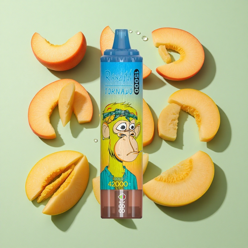 RandM Fumot Tornado 15000 Puffs Fersken Mango engros Norge 25ml LCD