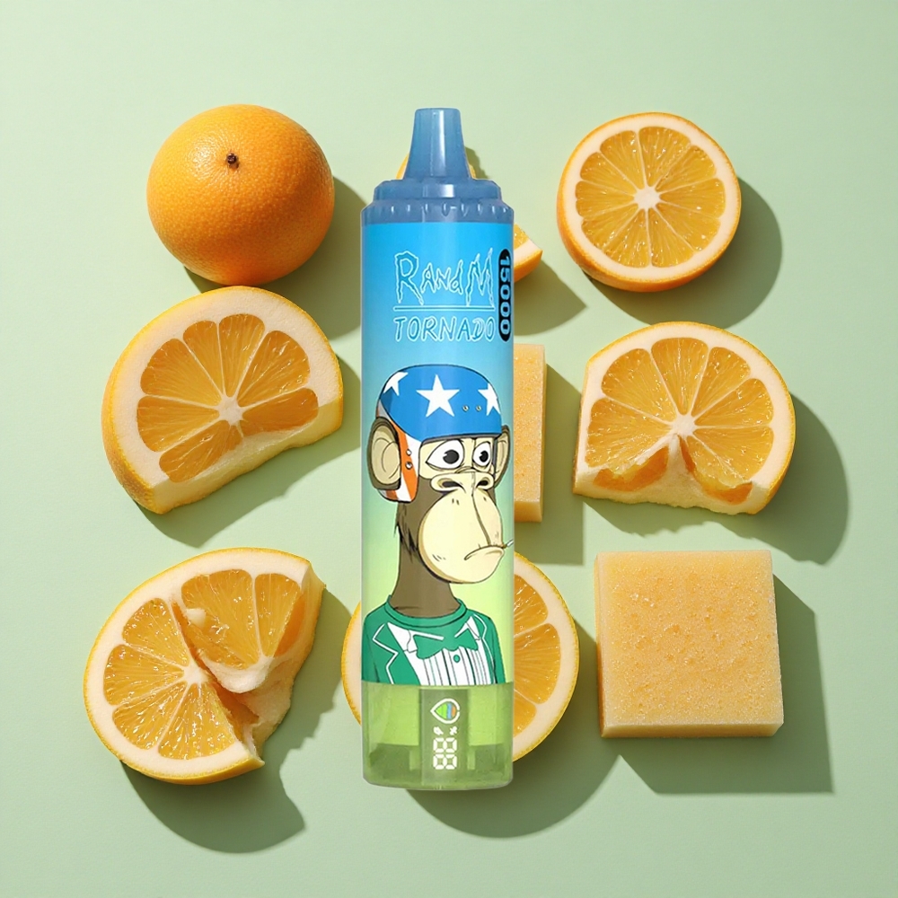 RandM Fumot Tornado 15000 Puffs Gummy Bear (Godteribjørn) engros Norge 25ml LCD Type-C