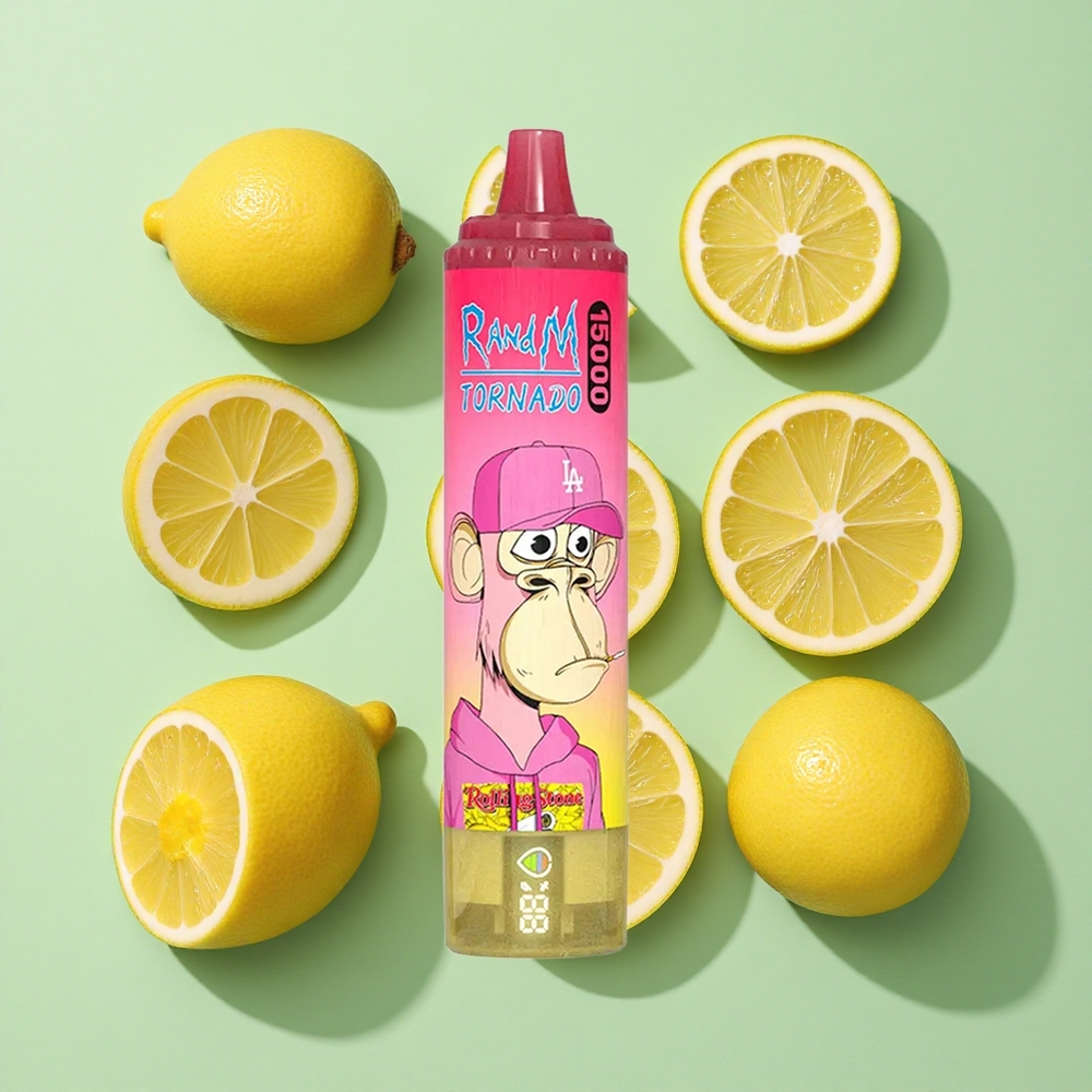 RandM Fumot Tornado 15000 Puffs Lemon (Sitron) engros Norge 25ml LCD