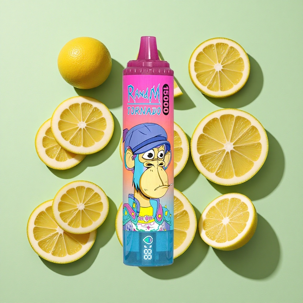 RandM Fumot Tornado 15000 Puffs Lemonade 25ml engros Norge LCD Skjerm