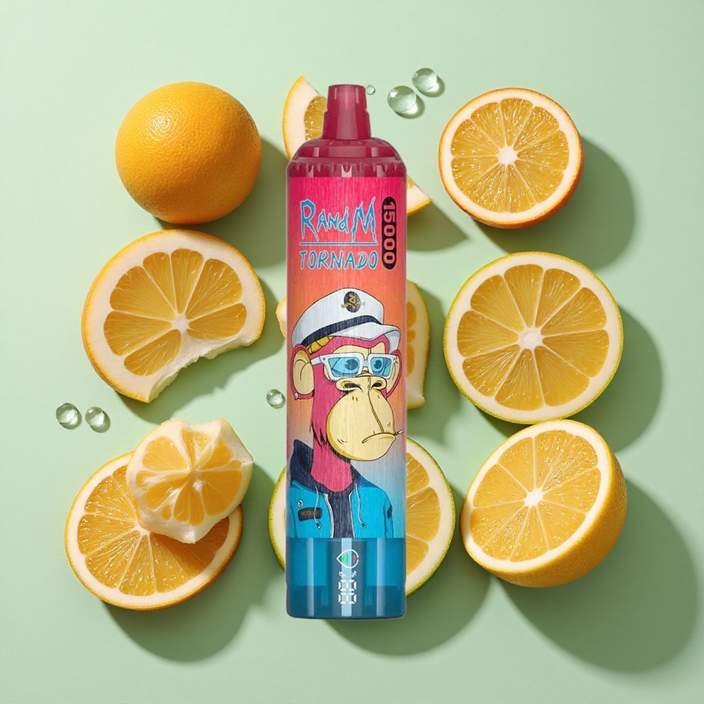 RandM Fumot Tornado 15000 Puffs Lush Is Engangs Vape engros Norge 25ml LCD