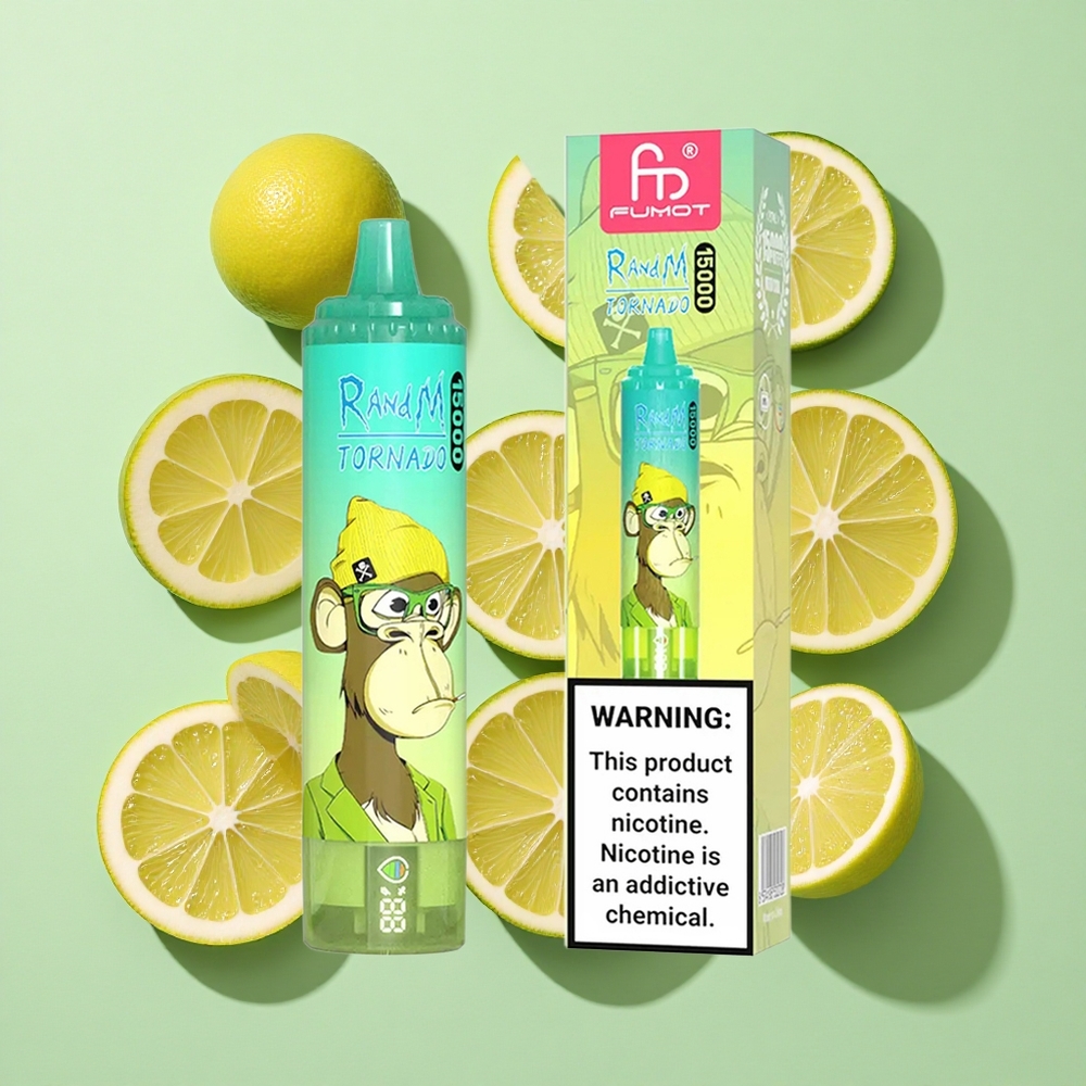 RandM Fumot Tornado 15000 Puffs Sitron Lime engros Norge 25ml LCD