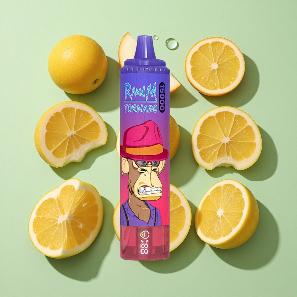 RandM Fumot Tornado 15000 Puffs Sur Eple Engangs Vape med LCD-skjerm engros Norge