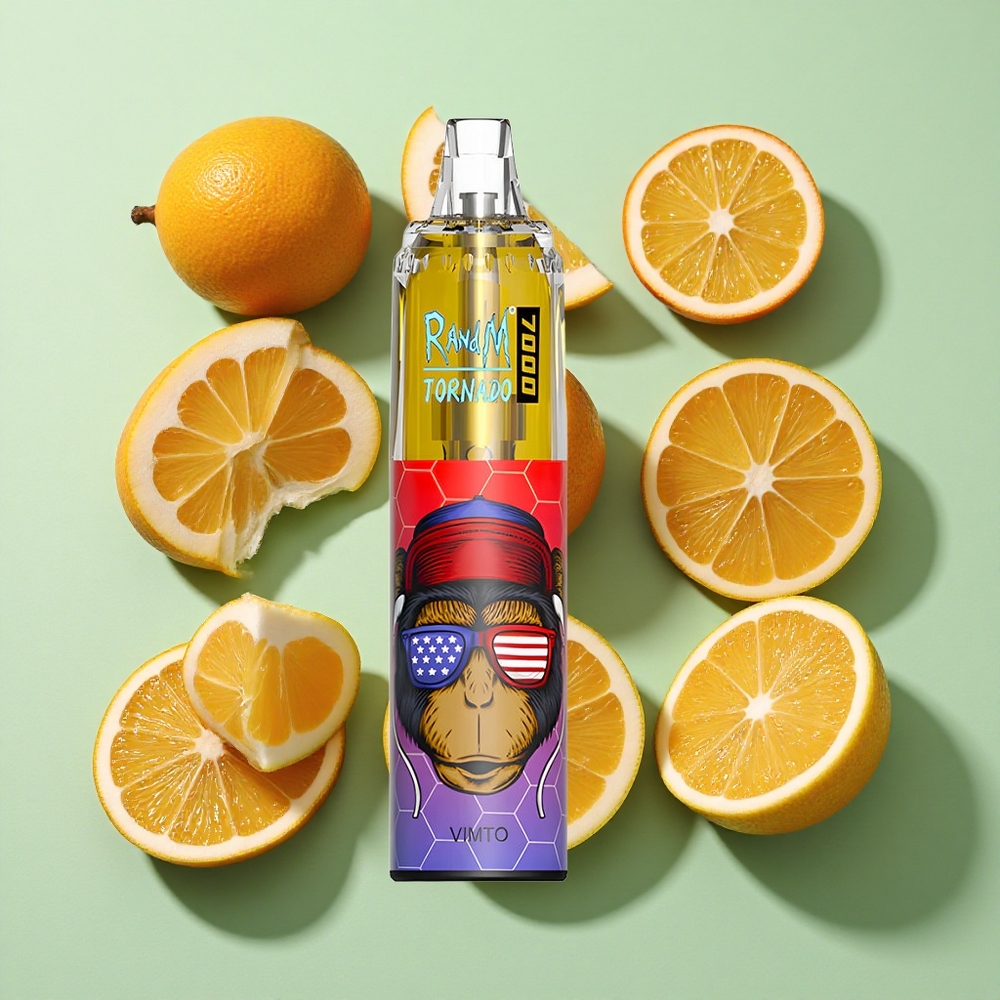 RandM Fumot Tornado 7000 Puffs Vimto Norge engros 14 ML E-væske Luftjusterbar