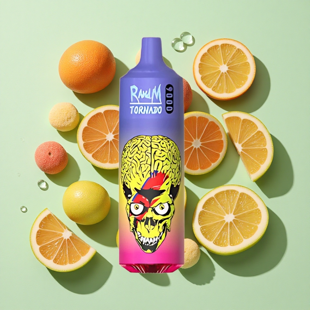 RandM Fumot Tornado 9000 Puffs Skittles (54 Smaker) med 18 mL E-væske og engros Norge