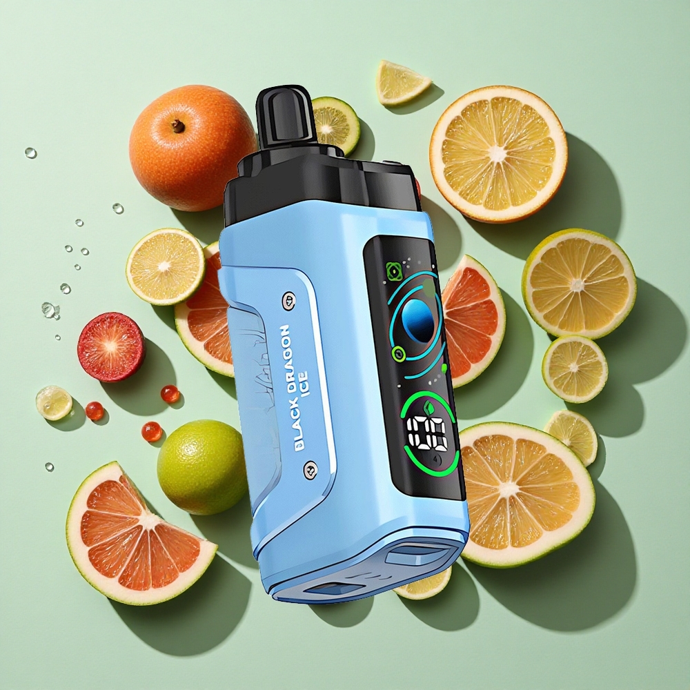 Razz Bar 45000 Puffs Black Dragon Is Engangs Vape engros Norge Justerbar Luftstrøm 20 mg/ml Nikotin