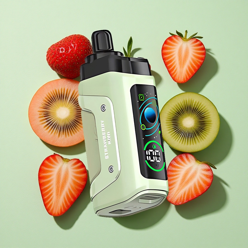 Razz Bar 45000 Puffs Engangs Vape Jordbær Kiwi engros Norge Justerbar Luftstrøm 650 Mah Batteri