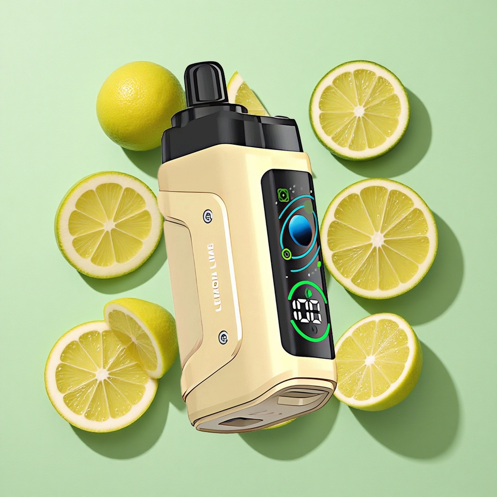 Razz Bar 45000 Puffs Engangs Vape Sitron Lime og Bringebær engros Norge 650 mAh Type-C