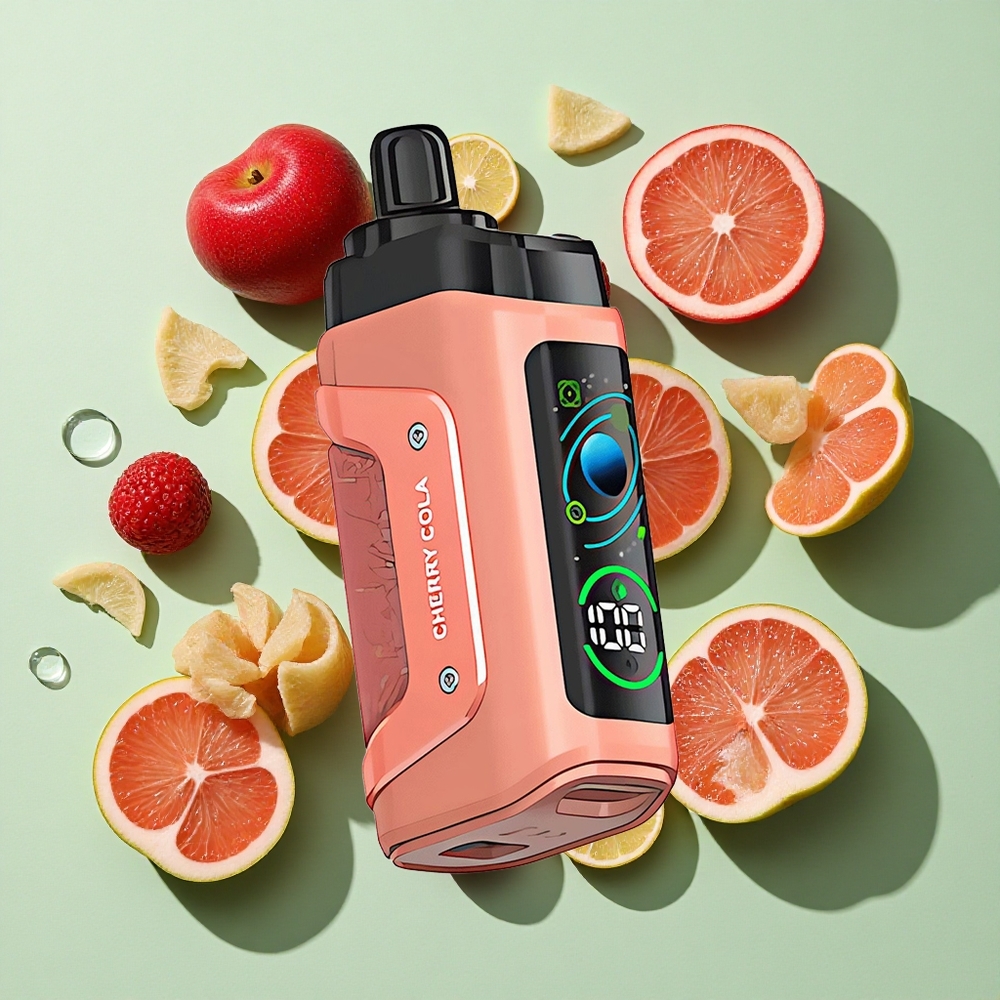 Razz Bar 45000 Puffs Kirsebær Cola Engangs Vape Justerbar Luftstrøm engros Norge