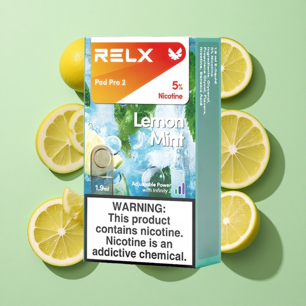 RELX Pod Pro 2 600 Puffs Sitronmynte engros Norge 1,9ml 5% nikotin