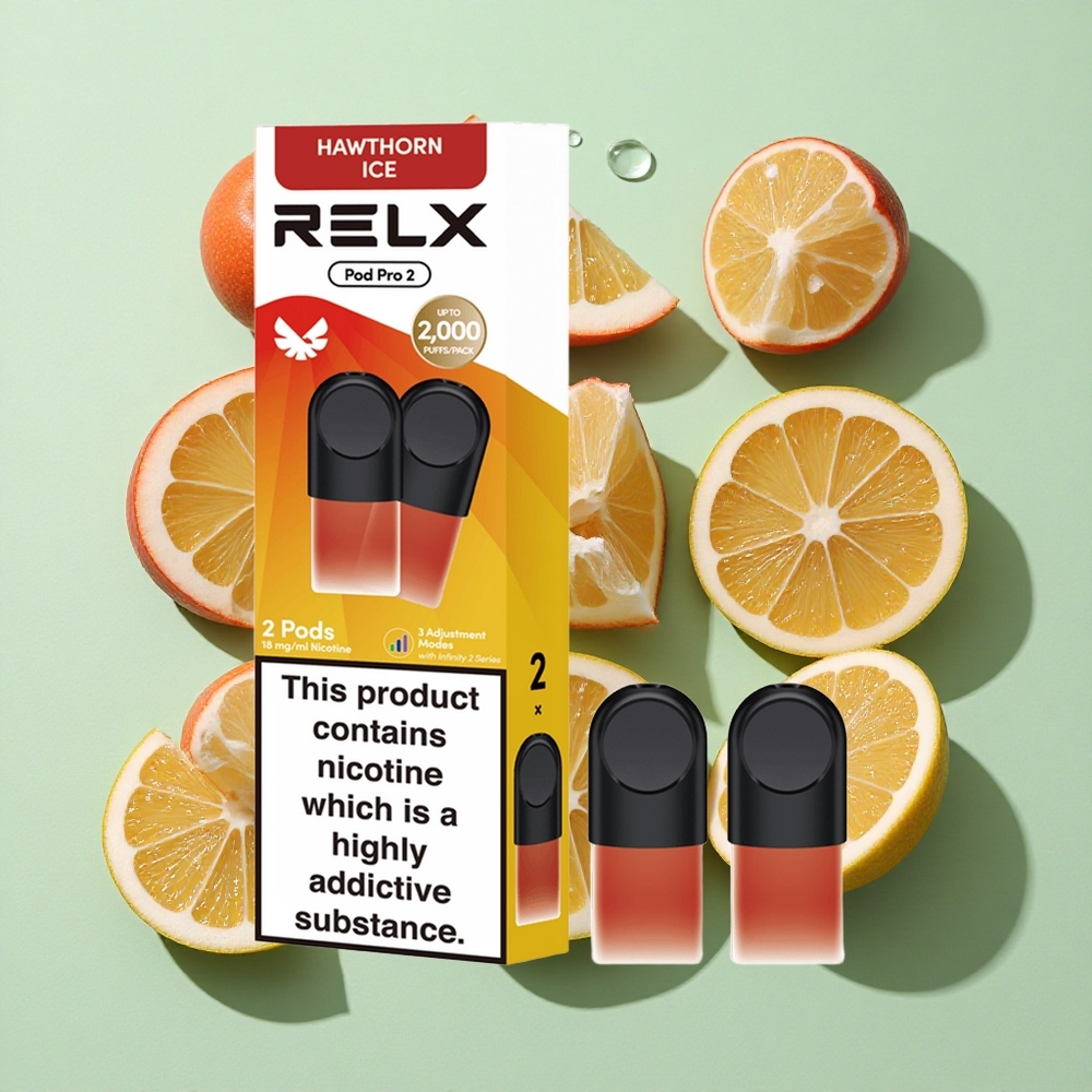 RELX Pod Pro 2 600 puffs Hagtorn Is engros Norge 1,9ml 3 spenningsjusteringer