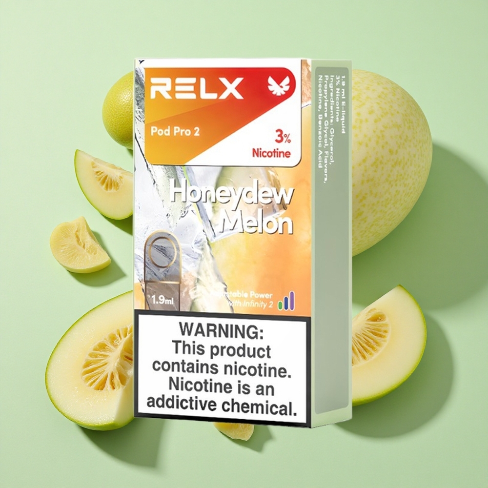 RELX Pod Pro 2 600 puffs Honningmelon engros Norge 1,9ml 3% nikotin