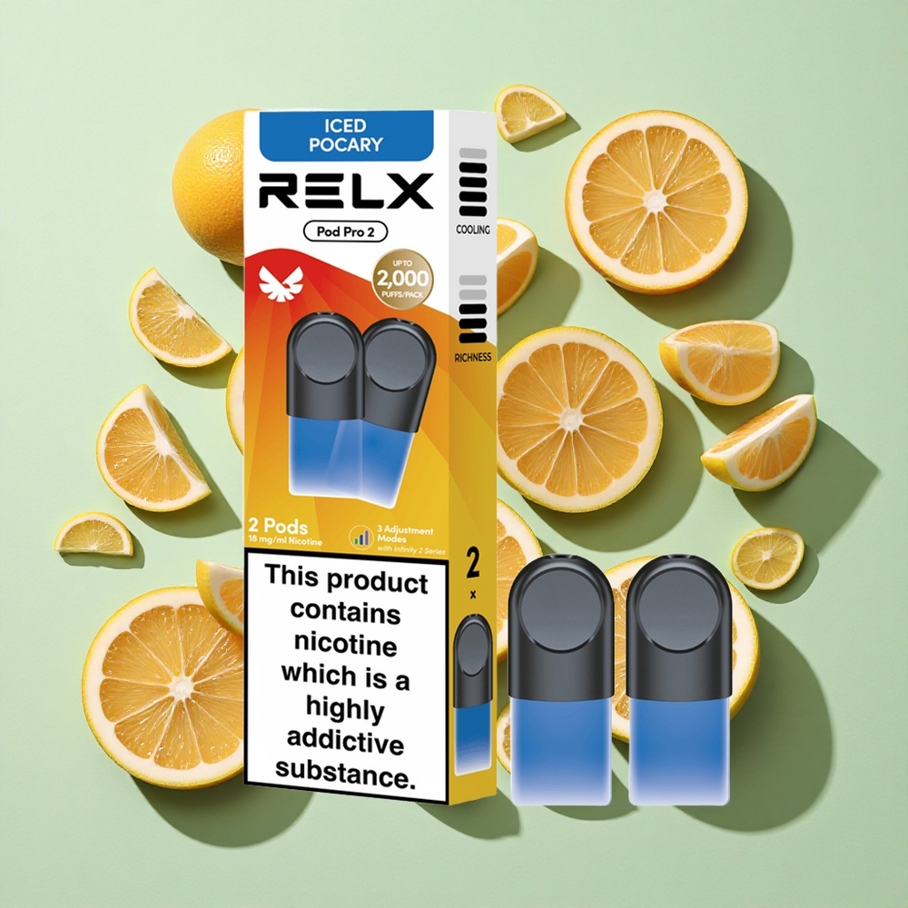 RELX Pod Pro 2 600 puffs Iskald Pocary engros Norge Nikotininnhold:1,8%