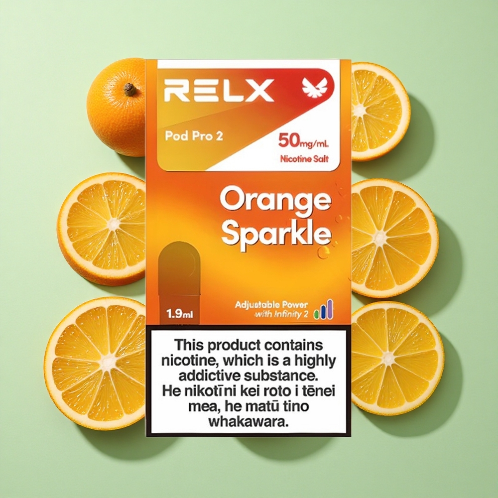 RELX Pod Pro 2 600 puffs Oransje Gnist engros Norge 1.9ml 5% nikotin