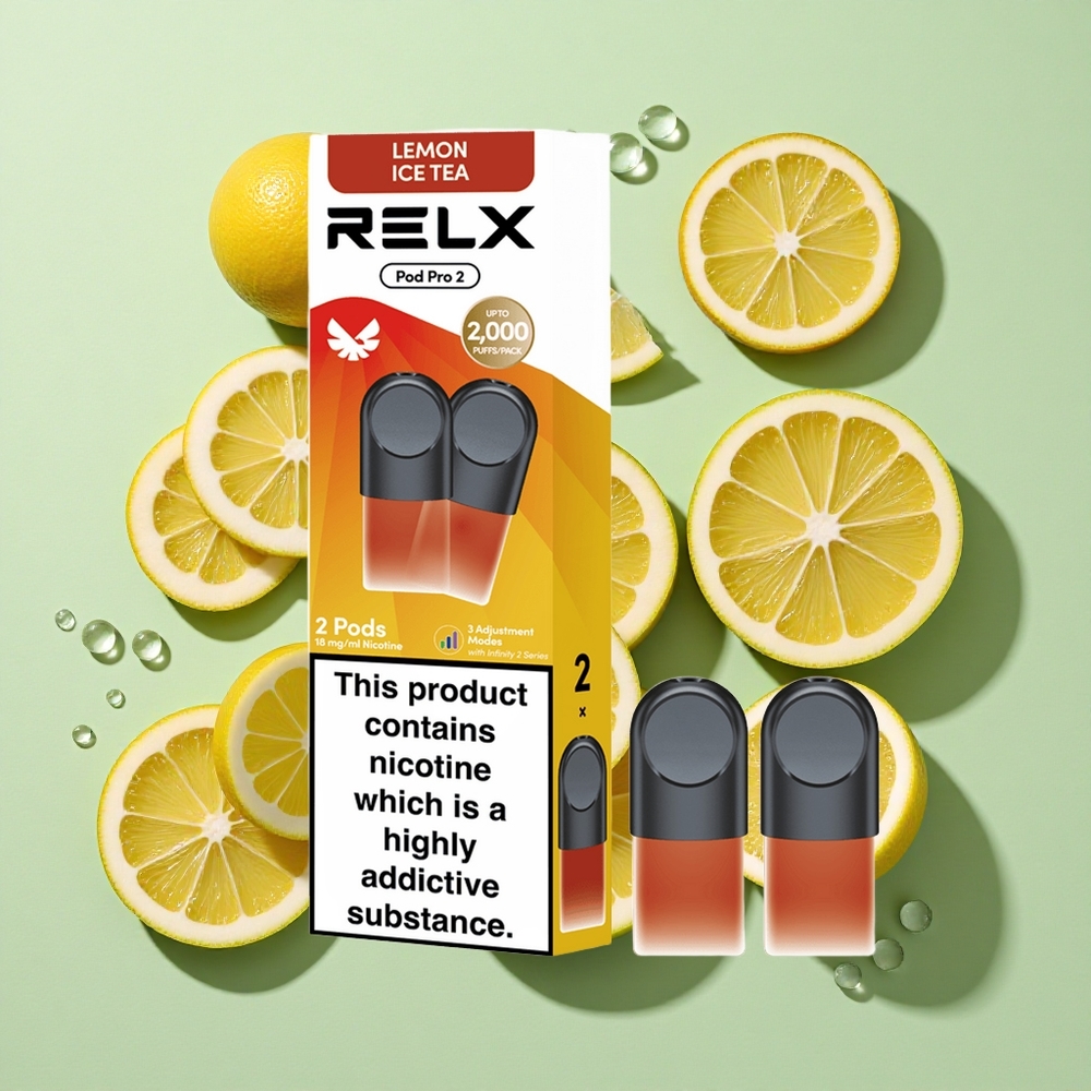 RELX Pod Pro 2 600 puffs Te-Lemon Isete engros Norge 1,9ml 6,5W