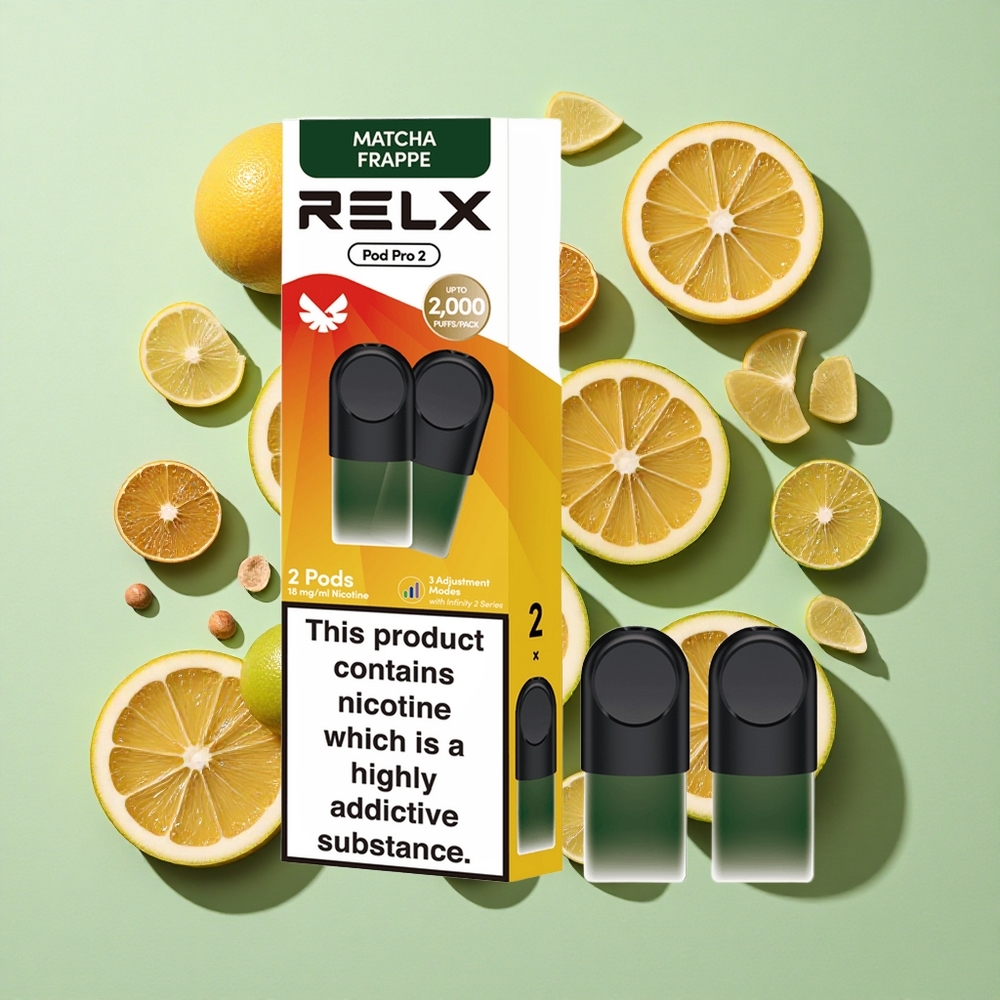 RELX Pod Pro 2 600 puffs Te-Matcha Frappe Te engros Norge 1,9ml
