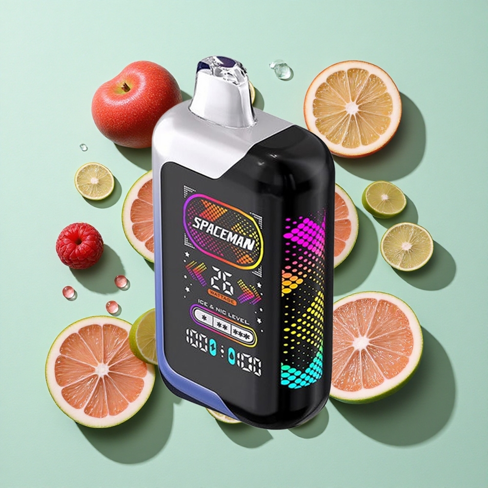 SMOK SPACEMAN SP40000 40000 Puffs Blå Bringebær Is Engangs Vape engros Norge 20ml 1000mAh