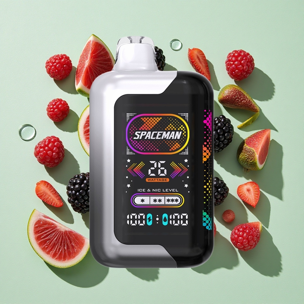 SMOK SPACEMAN SP40000 40000 Puffs Blåbær Bringebær Engros Norge 20ml 1000mAh