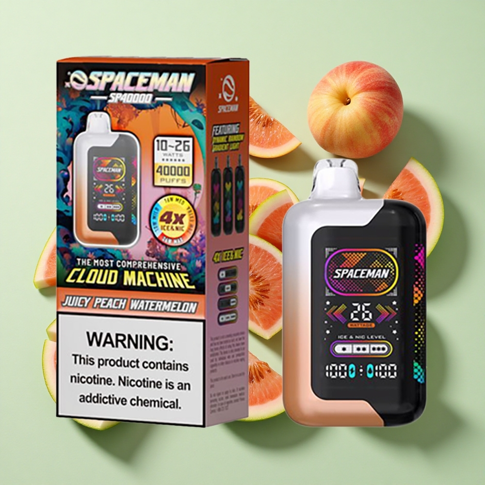 SMOK SPACEMAN SP40000 40000 Puffs Juicy Fersken Vannmelon Engros Norge 20ml eLiquid Kapasitet