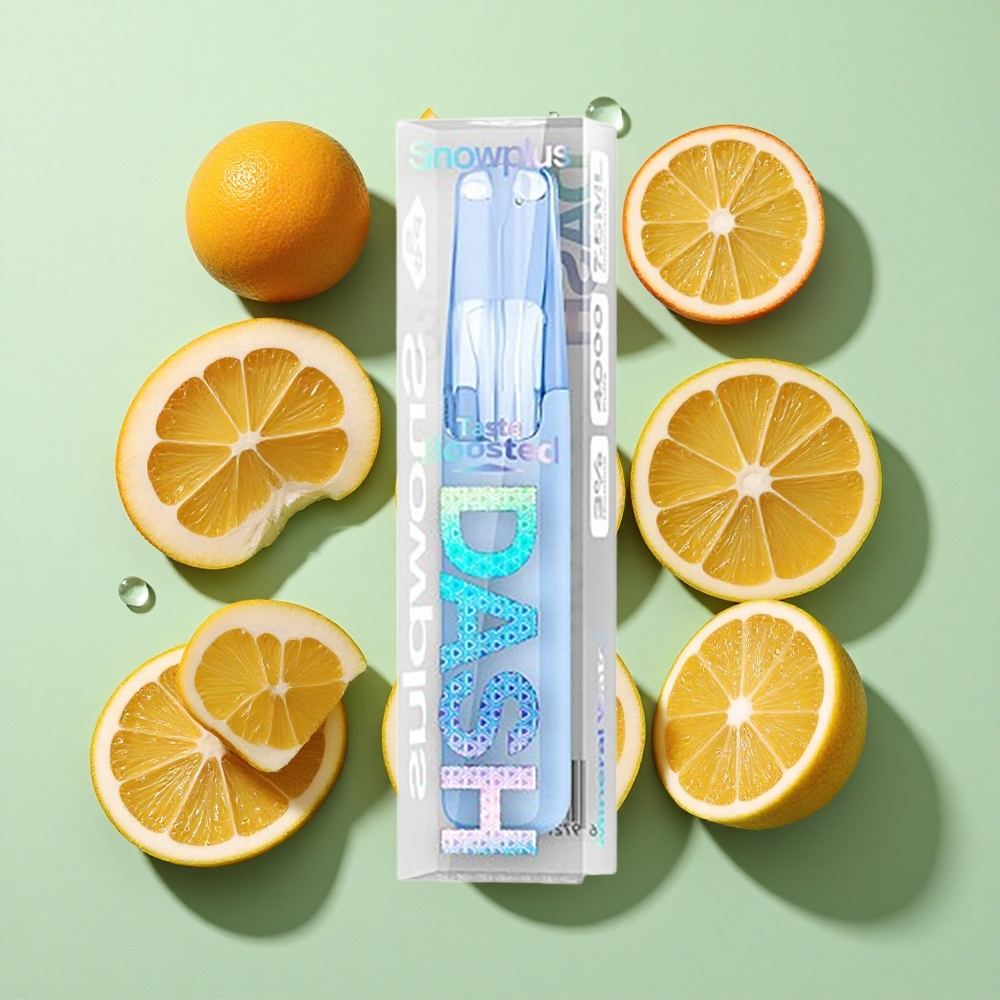 Snowplus Dash 4000 Puffs Mineralvann Disposable Device engros Norge Keramisk Atomizer 7,5 ml