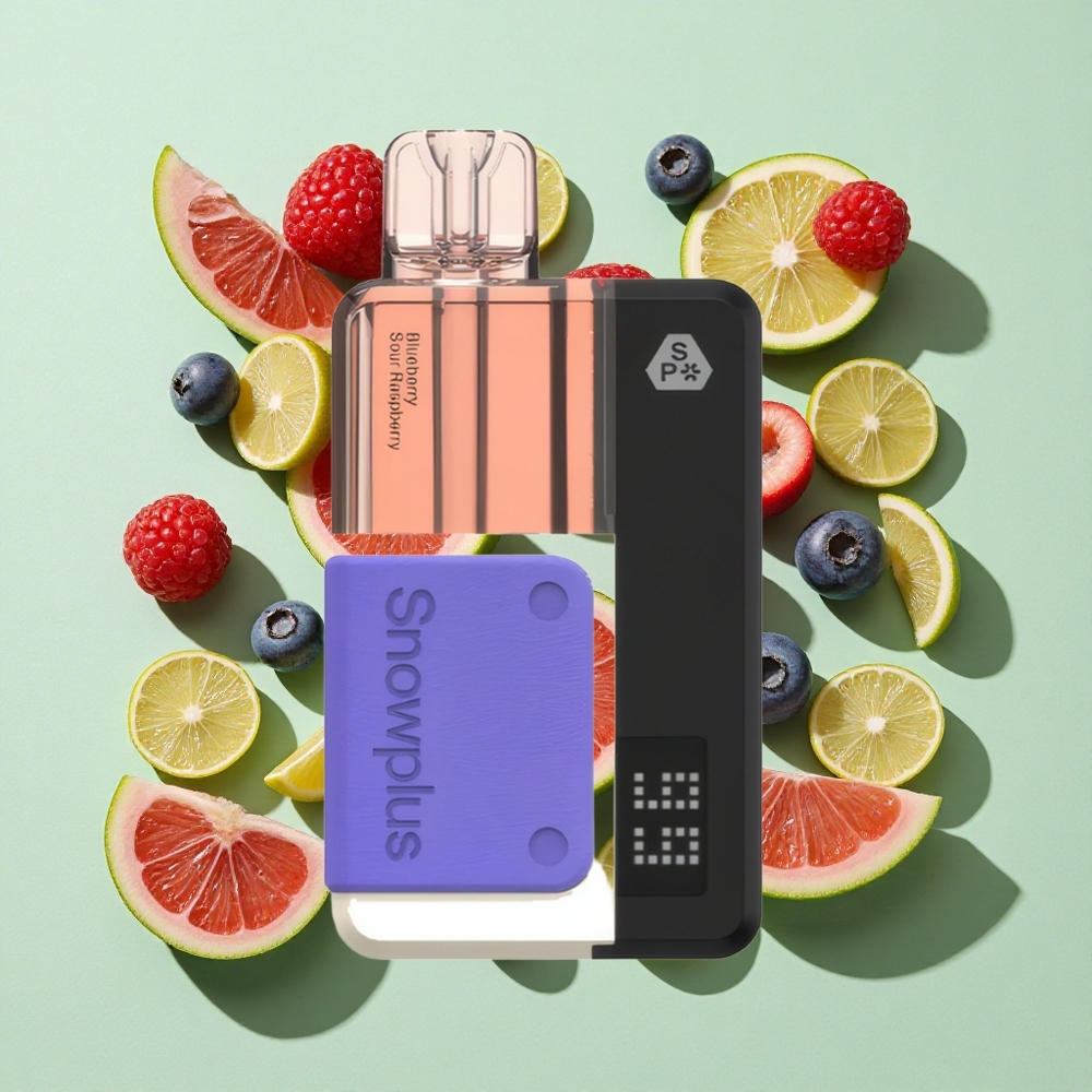 Snowplus Swift 15000 Puffs Blåbær Sur Bringebær Pod Kit engros Norge 1000 mAh Dual Mesh