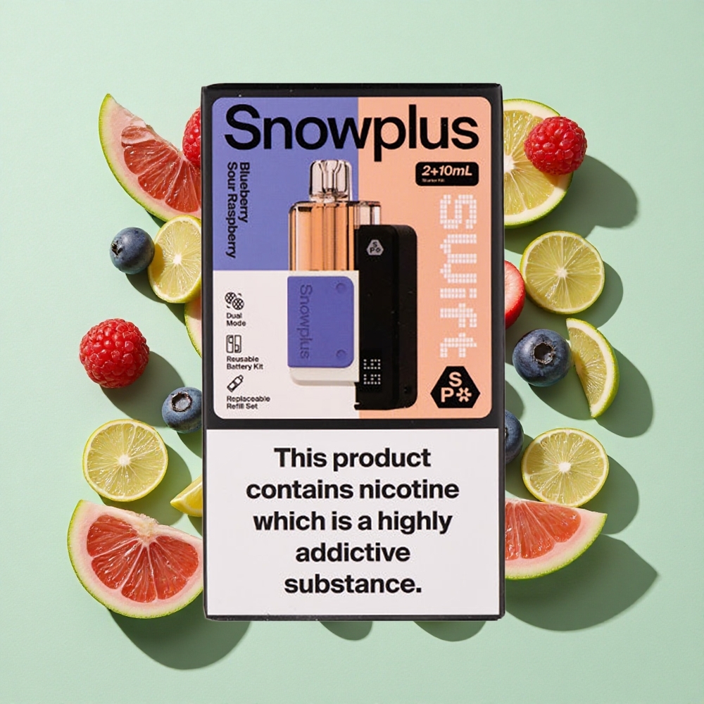 Snowplus Swift 5000 Puffs Blåbær Sur Bringebær engros Norge Dual Mesh 1000 mAh