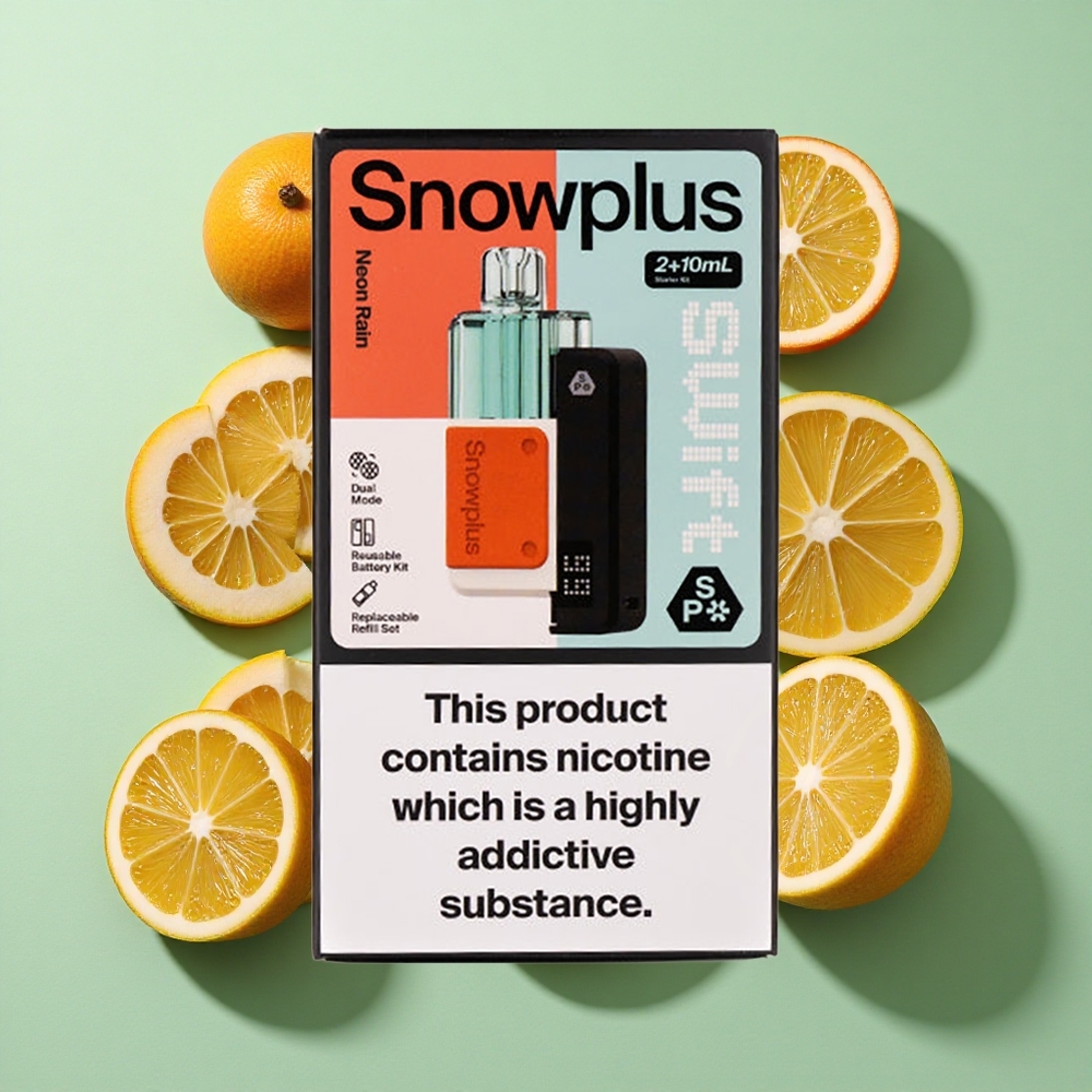 Snowplus Swift 5000 Puffs Neon Regn engros Norge 1000 mAh Batteri