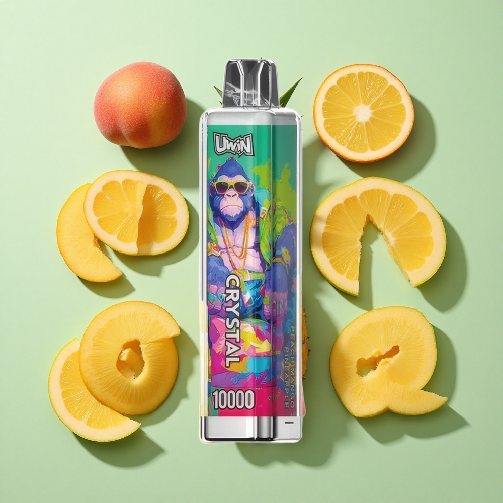 UWIN Crystal 10000 Puffs Fersken Mango Ananas engros Norge 18ml RGB