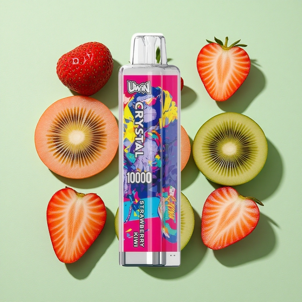 UWIN Crystal 10000 Puffs Jordbær Kiwi engros Norge 18ml RGB
