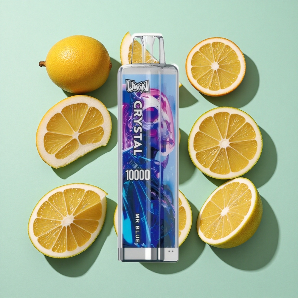 UWIN Crystal 10000 Puffs Mr Blå engros Norge 18ml e-væske RGB-lyser