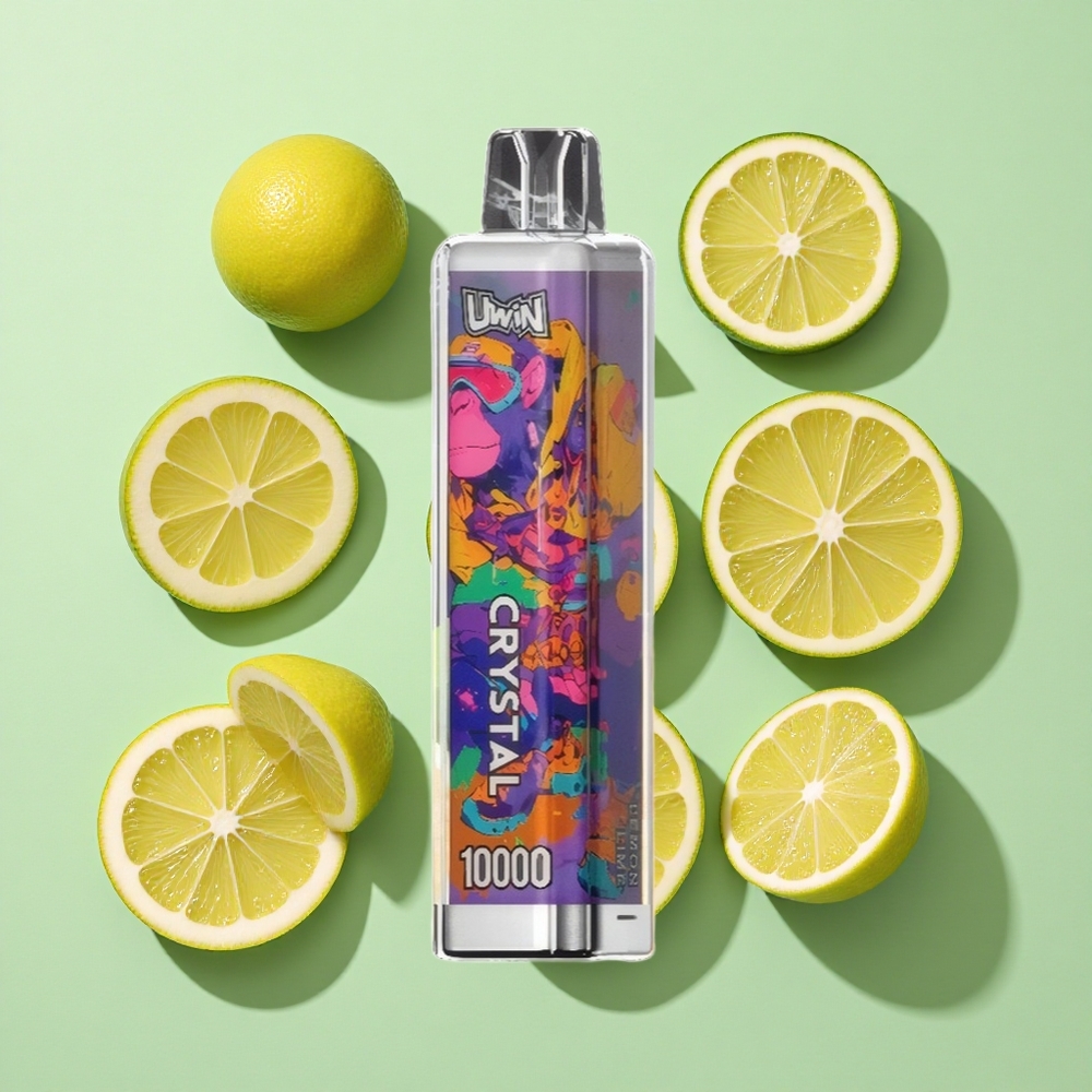UWIN Crystal 10000 Puffs Sitron Lime engros Norge 18ml RGB lys