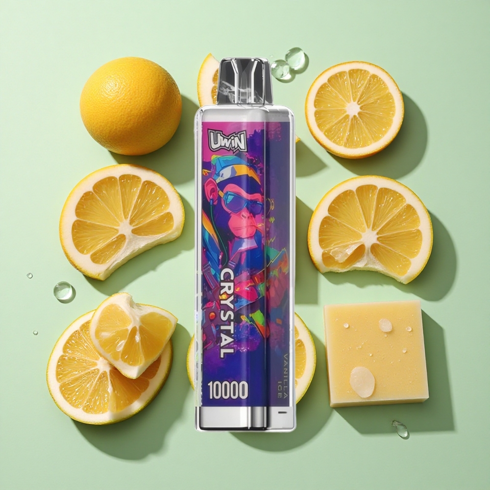 UWIN Crystal 10000 Puffs Vaniljeis Engros Norge 18ml RGB