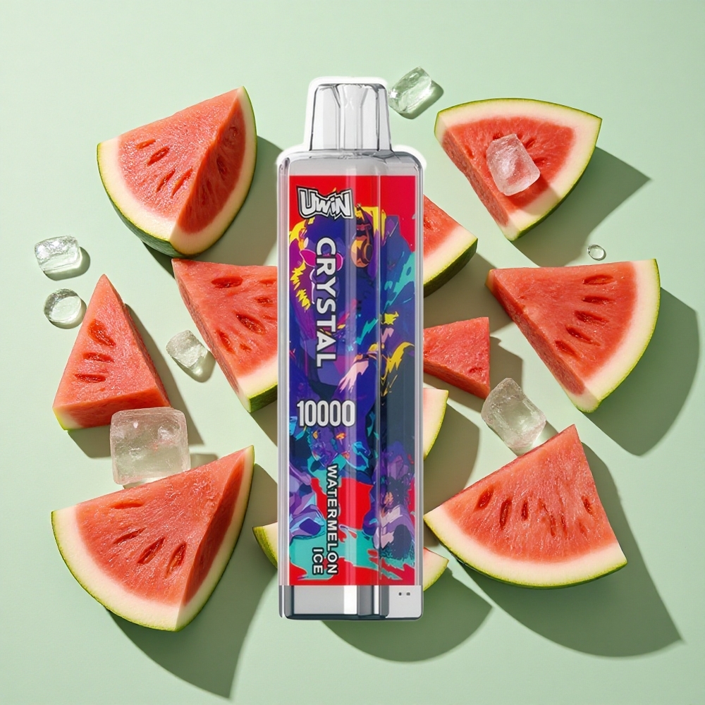 UWIN Crystal 10000 Puffs Vannmelon Is engros Norge RGB-lys 18ml