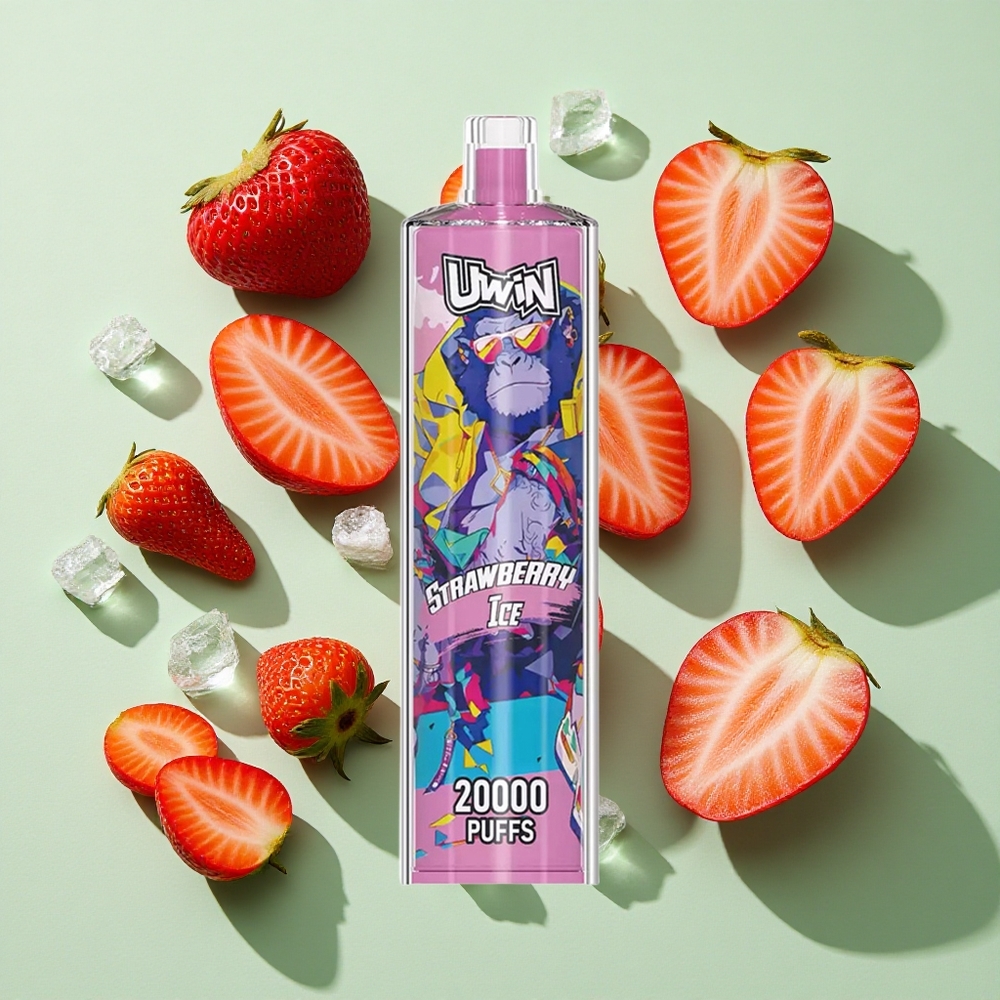 Uwin Shisha Crystal 20000 Puffs Jordbæris engros Norge Type-C
