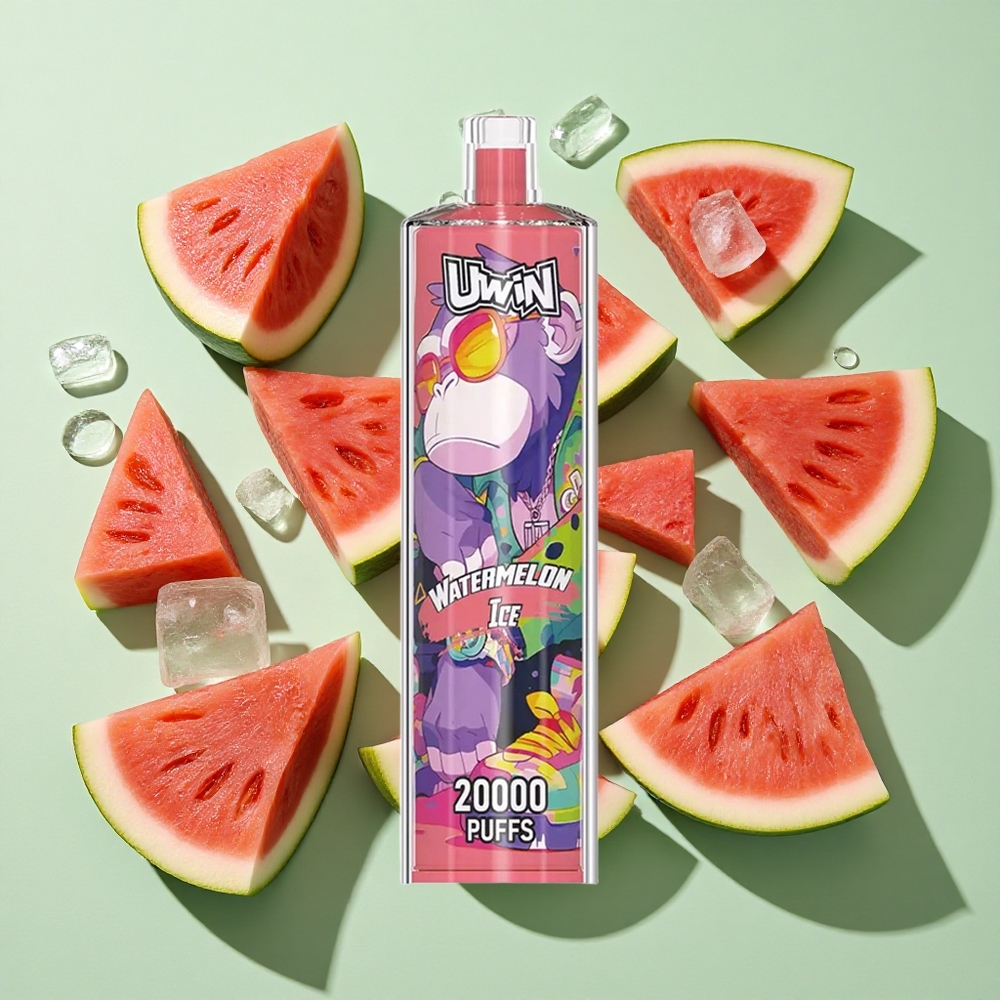 Uwin Shisha Crystal 20000 Puffs Vannmelon Is engros Norge Type-C 650 mAh