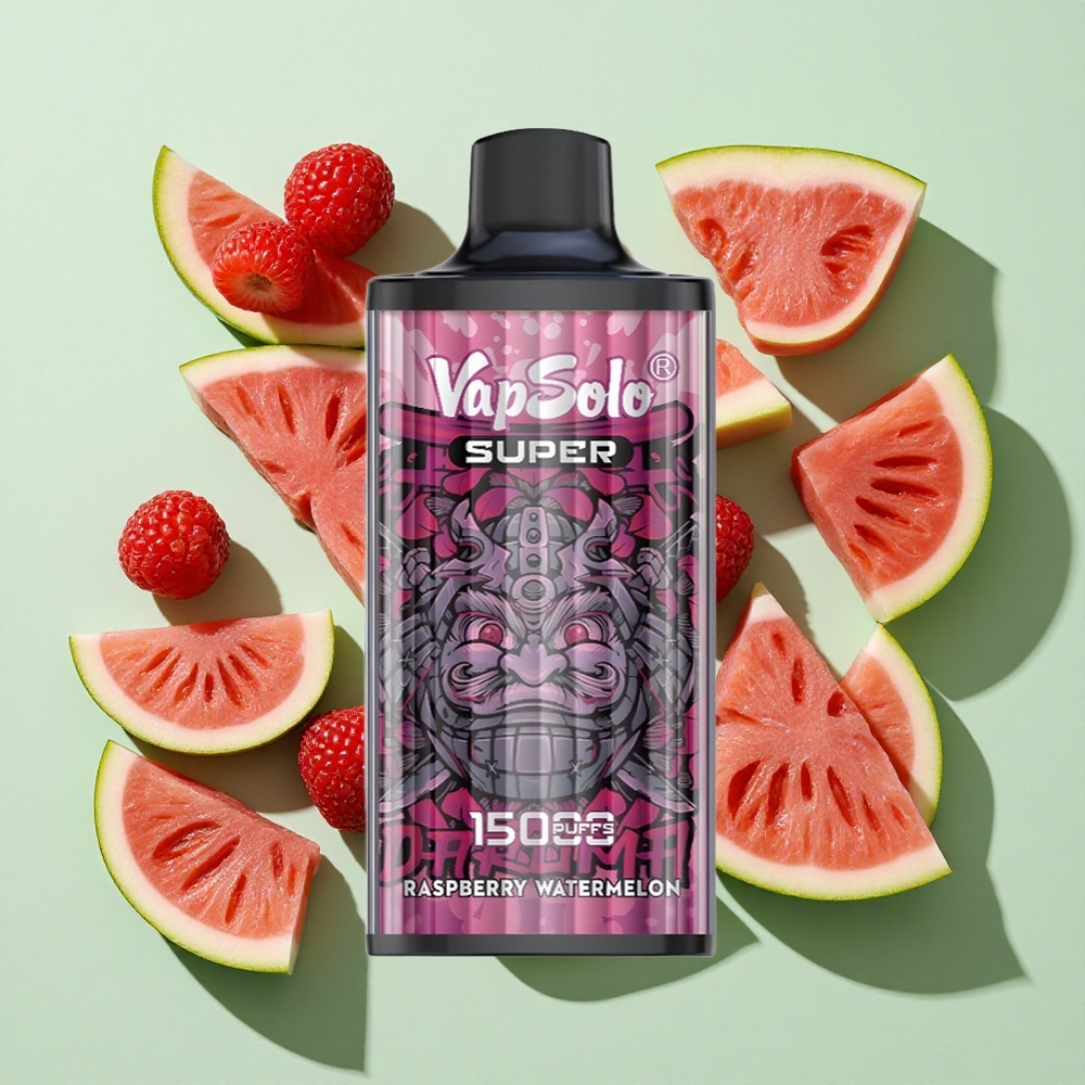 Vapsolo Super 15000 Puffs Bringebær Vannmelon Engros Norge 40ml Type-C