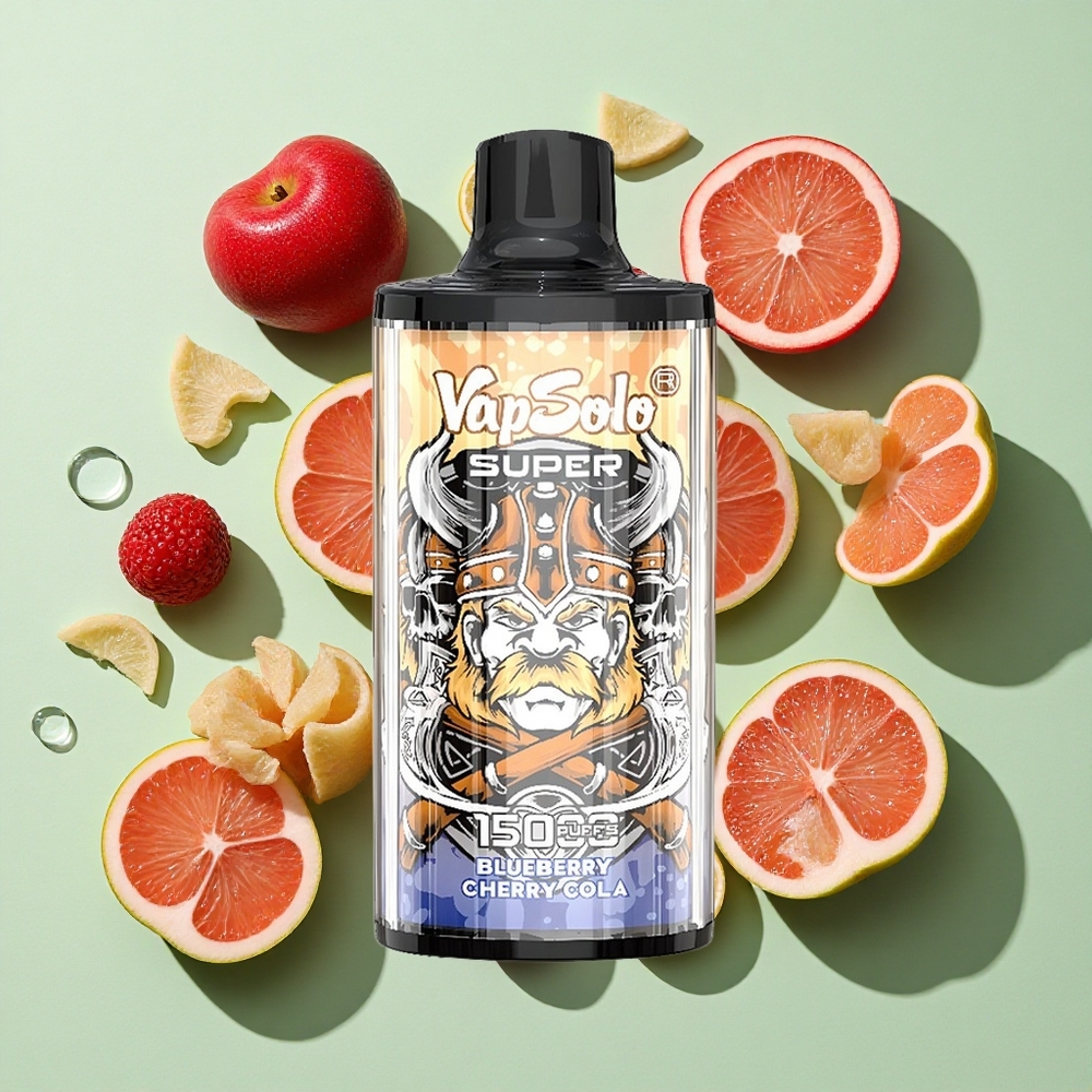 Vapsolo Super 15000 Puffs Kirsebær Cola engros Norge 40ml 850mAh
