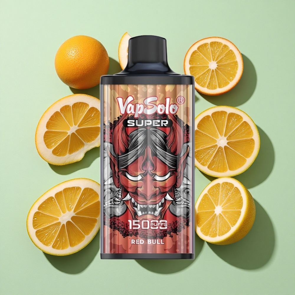 Vapsolo Super 15000 Puffs Red Bull (Rød Okse) engros Norge 40ml E-Liquid