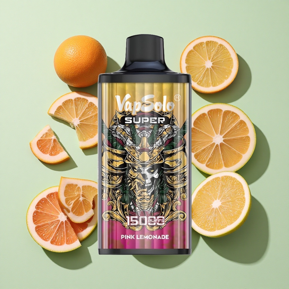 Vapsolo Super 15000 Puffs Super Rosa Sitronade engros Norge 40ml E-Væske