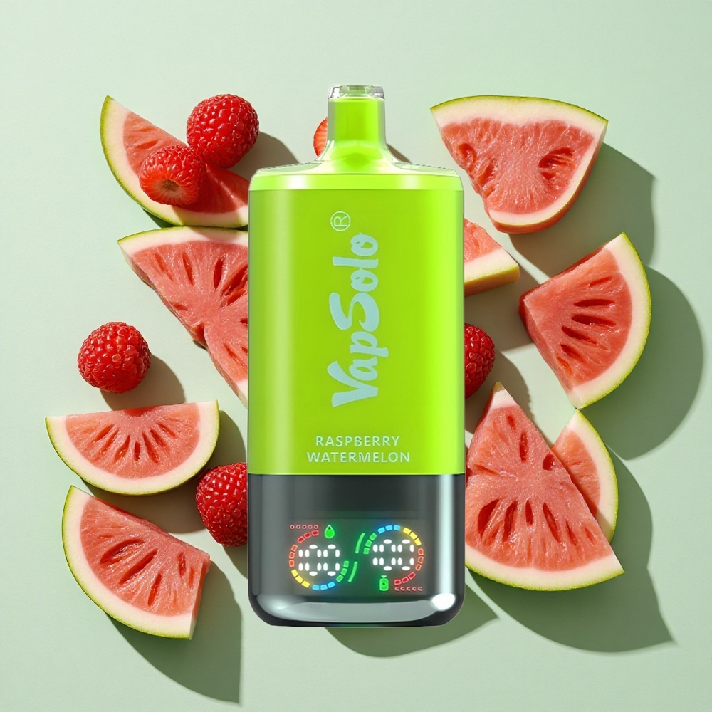 VapSolo Triple 30000 Puffs Bringebær Vannmelon 40ml engros Norge Type-C