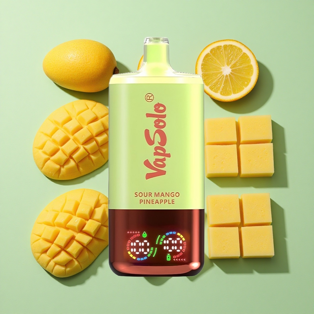 VapSolo Triple 30000 Puffs Sur Mango Ananas engros Norge 40ml E-Likvid