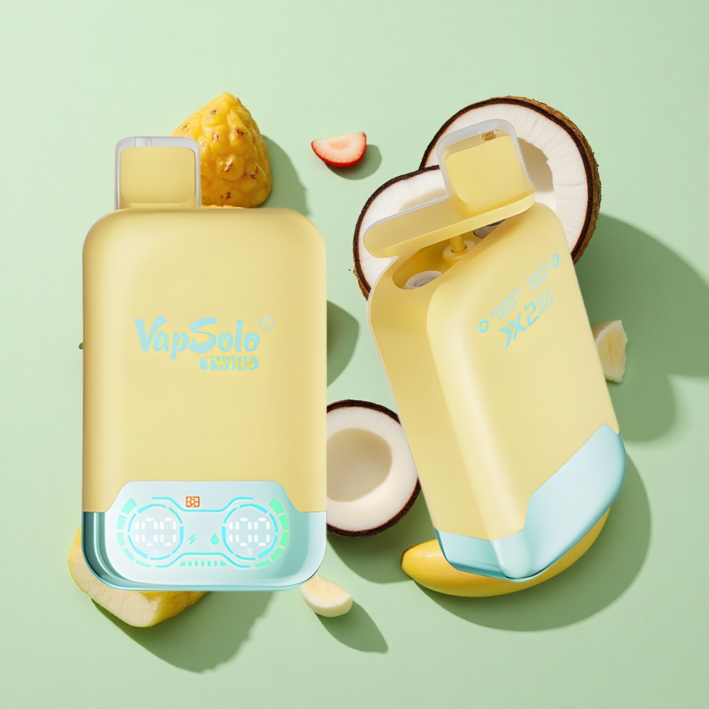 Vapsolo Twins 20000 Puffs Ananas Kokos & Jordbær Banan engros Norge 40 ml