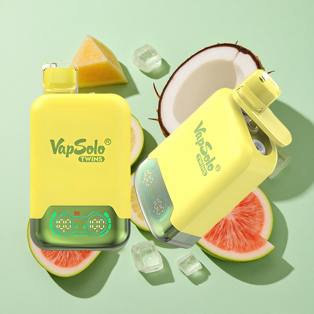 Vapsolo Twins 20000 Puffs Ananas Kokos & Vannmelon Is engros Norge 40 ml Type-C