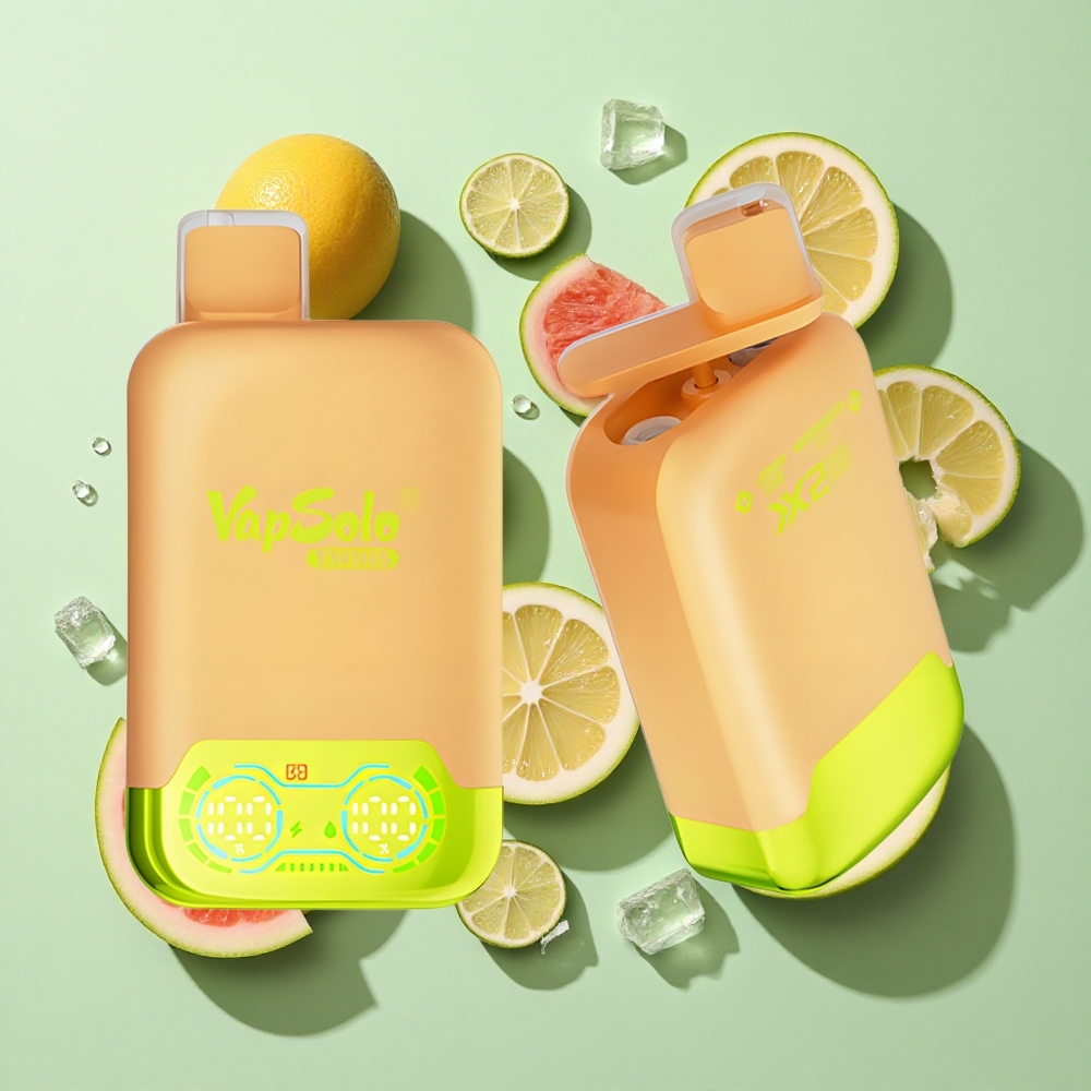 Vapsolo Twins 20000 Puffs Sitron Lime & Vannmelon Is engros Norge 40 ml E-Væske