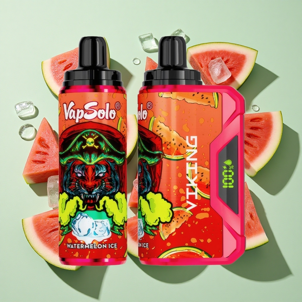 VapSolo VIKING 12000 Puffs Engros Norge Engangs Vape Vannmelon Is med 22ml E-Liquid og Type-C